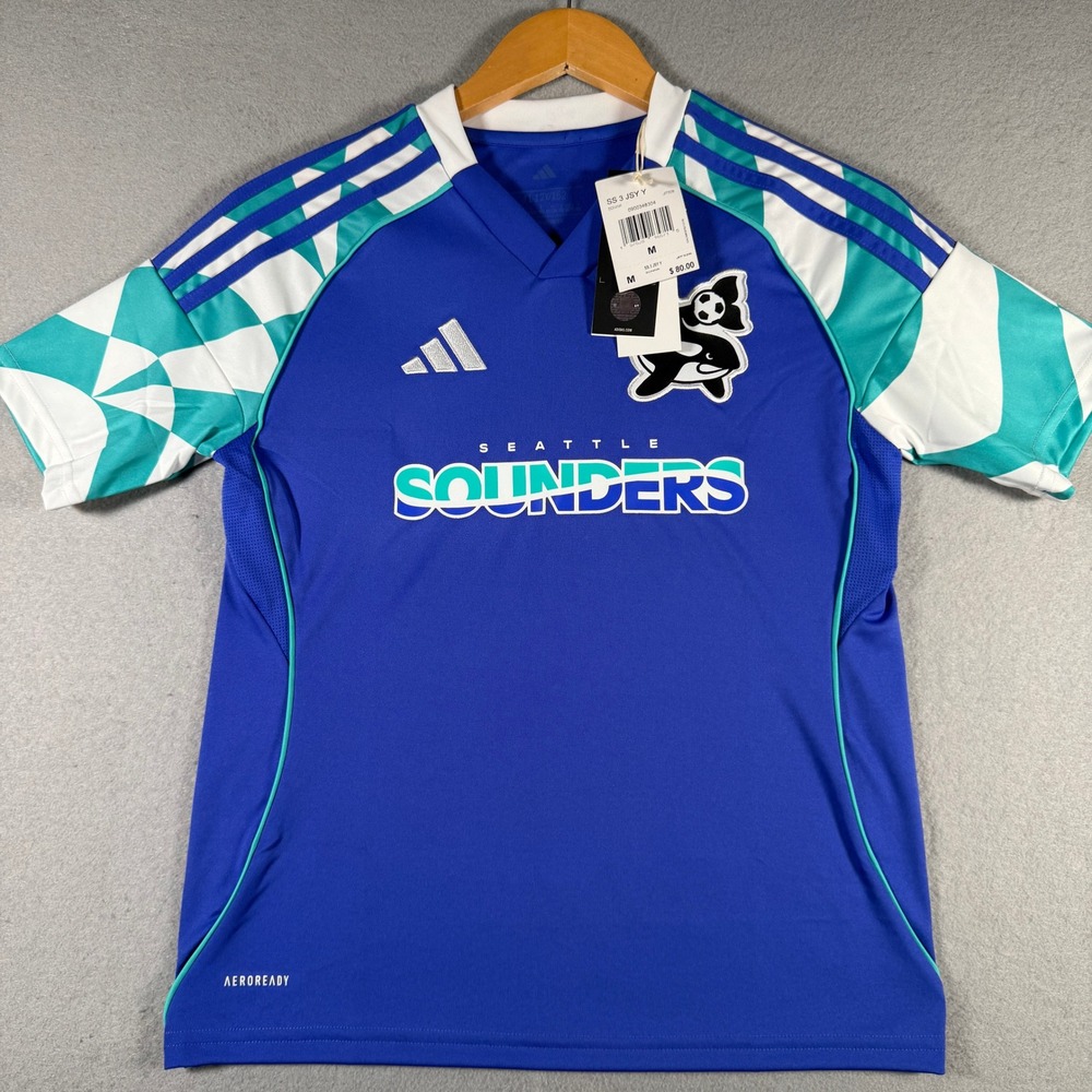 Adidas Seattle Sounders FC Youth Jersey Sonic Ink Bruce Lee Kit JI7326 Size M